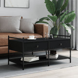 Coffee Table Black 99x50x50 cm Engineered Wood 833960