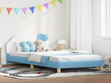 Children's Bed Frame with Headboard Blue 90 x 200 cm PU 42011023
