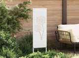 Garden Privacy Screen White 32 x 140 cm Cold-rolled steel 876232
