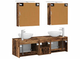 Bathroom Cabinet Set 5 pcs Old Wood 50 x 14.5 x 70 cm 3406365