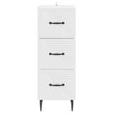 Drawer Cabinet White 33 x 34.5 x 89.5 cm Engineered Wood 894845