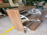 60cm walnut shoe cabinet, medieval modern independent shoe cabinet, fence shoe cabinet with 2 flip W6296P537615