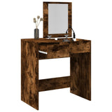 Dressing Table with Mirror Smoked Oak 73x46.5x120 cm 848224