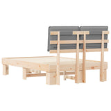 Bed Frame with Upholstered Headboard Light Grey 120 x 190 cm 877294