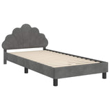 Children's Bed Frame with Headboard Dark Grey 90 x 200 cm 42011163