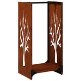 Firewood Rack 40x30x80 cm Weathering Steel 864230