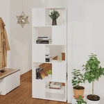 Book Cabinet Room Divider White 60x24x155 cm Engineered Wood 809089
