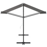 Free Standing Awning Grey 3 x 3 m Polyester 42033631