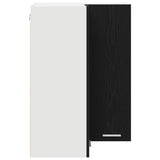 Hanging Cabinet Black Oak and White 57 x 57 x 80 cm 884291