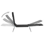 ZNTS Folding Sun Loungers 2 pcs Steel and Fabric Black 44300