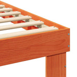 Bed Frame with Headboard Wax Brown 75 x 190 cm Solid Pine Wood 872721