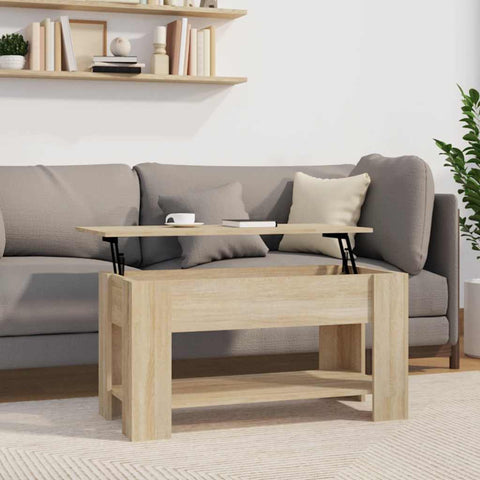 Coffee Table Sonoma Oak 101x49x52 cm Engineered Wood 809704