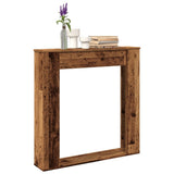 Fireplace Surround Old Wood 100x20x100 cm Engineered Wood 854578