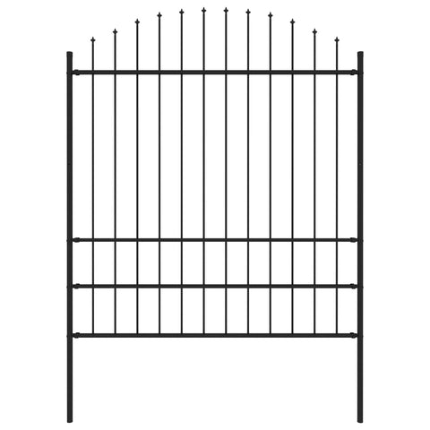 ZNTS Garden Fence with Spear Top Steel 144945