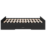 Bed Frame with Drawers without Mattress Black 135x190 cm Double 3280315