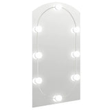 Mirror with LED Lights 90x45 cm Glass Arch 3102978