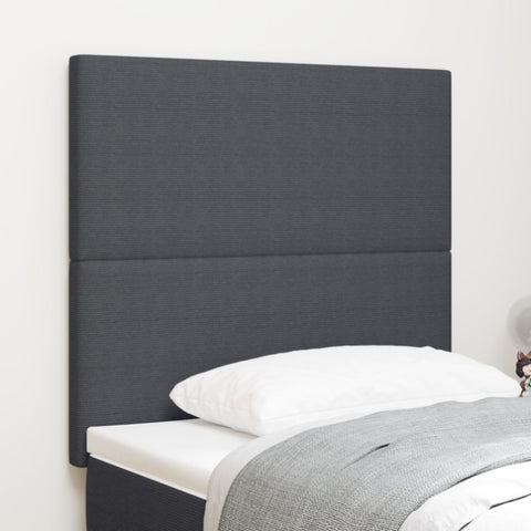 ZNTS LED Headboard Dark grey Corduroy 80 x 5 x 118/128 cm 3338315