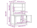 Storage Furniture Set with Storage Brown Engineered wood 3328633