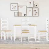 5 Piece Dining Set PANAMA White Solid Wood Pine 3345199