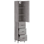 Highboard Grey Sonoma 34.5x34x180 cm Engineered Wood 3198871
