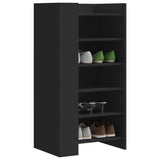 Shoe Cabinet Black 52x37.5x100 cm Engineered Wood 848445