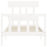 Bed Frame without Mattress White 100x200 cm Solid Wood Pine 3193327
