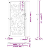 Garden Gate Black 100x200 cm Steel Wave Design 4100973