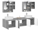 Bathroom Cabinet Set 5 pcs Grey Sonoma Engineered Wood 3406444
