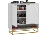 Shoe Storage Cabinet, Modern Shoe Cupboard with Open Shelf, Adjustable Shelf, 6 Vents, Shoe Rack for T3398P343522