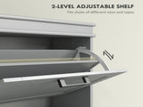 Three-Drawer Minimalistic Shoe Cabinet - Grey T3398P423895