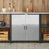 Kitchen Storage HATTEM Silver 90 x 50 x 92 cm Steel 874987