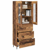 Highboard with Drawer 2 pcs Old Wood Engineered Wood 3415795