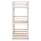 Triple Bunk Bed without Mattress White 80x200 cm Solid Wood Pine 3284252