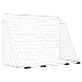 Football Goal with Net White 180x90x120 cm Steel 93370