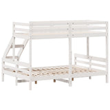 Bunk Bed without Mattress 90x200/140x200 cm White Solid Wood 3207190