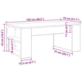 Coffee Table Black Oak 102 x 55 x 42 cm Engineered Wood 862495