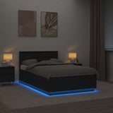 Bed Frame with Headboard Black 120 x 190 cm Engineered Wood 3408090