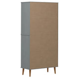 Bookcase MOLDE Grey 85x35x170,5 cm Solid Wood Pine 350542