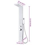 Shower Panel System Aluminium Matte White 142372