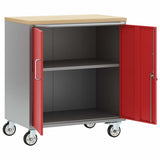Trolley Rolling Workbench Red and Grey 75 x 45 x 85 cm 4103486