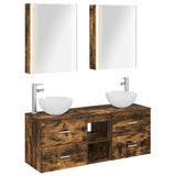 Bathroom Furniture Set 5 pcs Smoked Oak 3406731