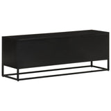 TV Cabinet 110x30x40 cm Solid Wood Mango and Iron 353889
