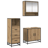 Bathroom Furniture Set 3 pcs Artisan Oak Engineered Wood 3402445