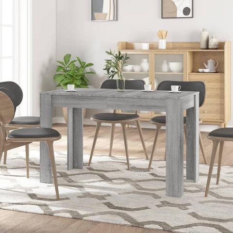 ZNTS Dining Table Grey Sonoma 120x60x76 cm Engineered Wood 838190