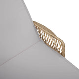Sun Lounger Beige and Light Grey 55 x 200 x 92 cm Poly Rattan 365428