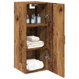Wall Mounted Cabinet Old Wood 34.5x34x90 cm Engineered Wood 857334