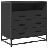 Drawer Cabinet Black 70x41x70 cm Engineered Wood 849084