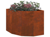 Corner Planter Rusty 45 x 45 x 50 cm Weathering steel 883674