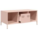 ZNTS Coffee Table Pink 101.5x50x43.5 cm Cold-rolled Steel 851275