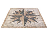 Mosaic Tiles Wind Pattern Multicolour 120 x 120 cm Marble 42033518